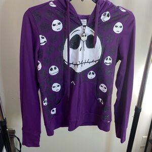 . Purple Nightmare Before Christmas hooded sweater.